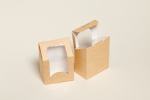 Wrap box kraft hersluitbaar met venster