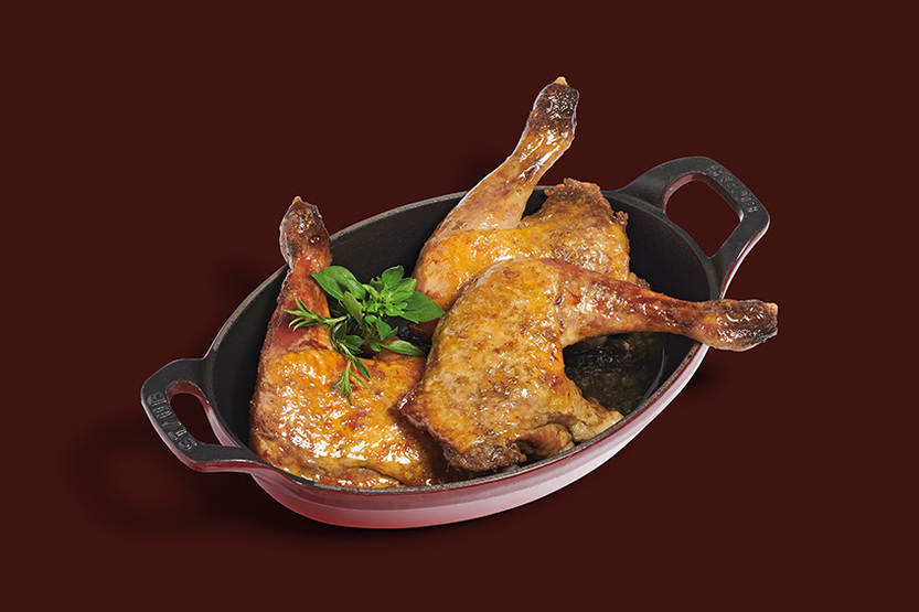 Parelhoenbout bereid in confit VF