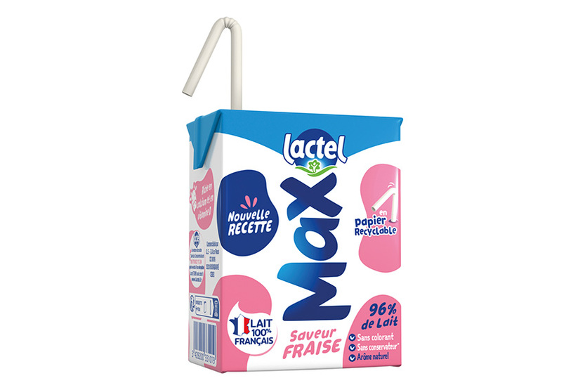 Boisson lactée UHT aromatisée goût fraise