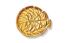 Tarte aux pommes cuite.