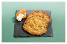 Galette pomme de terre, patate douce, fourme d'ambert