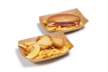Barquette fish'n chips et hot dog Barquette fish'n chips et hot dog