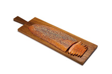 Saumon atlantique fumé tranché aux graines de pavot et quinoa Saumon atlantique fumé tranché aux graines de pavot et quinoa