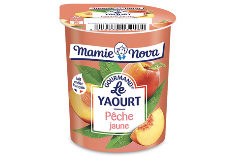 Yaourt gourmand pêche