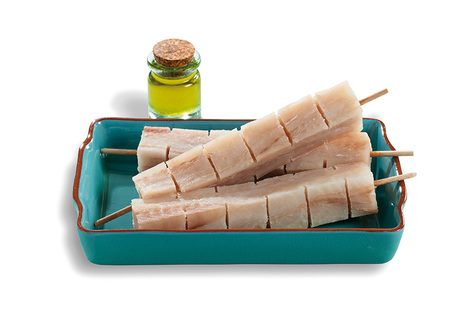 Brochette de poisson blanc