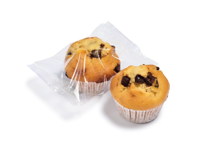 Muffin natuur met stukjes chocolade