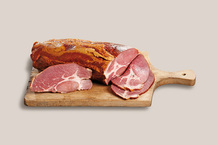 Échine de porc désossée crue fumée