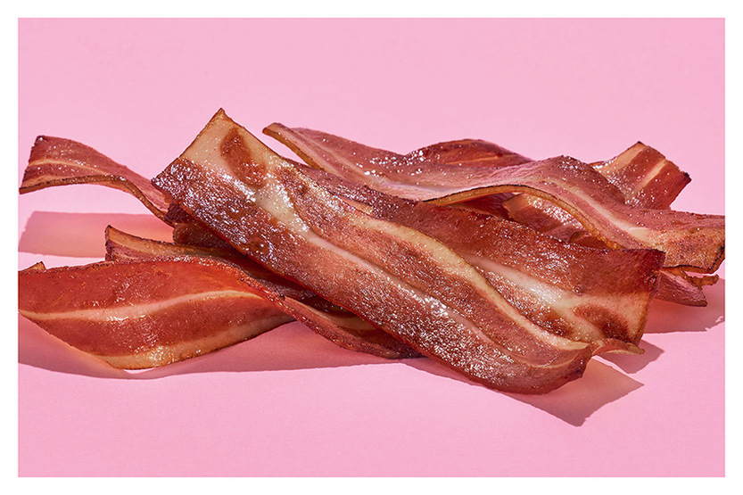 Bacon végétal tranché