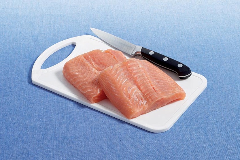 Pavé de saumon rose ou kéta du Pacifique sauvage