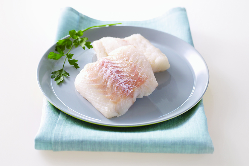 Versneden filet van witte vis dagvangst