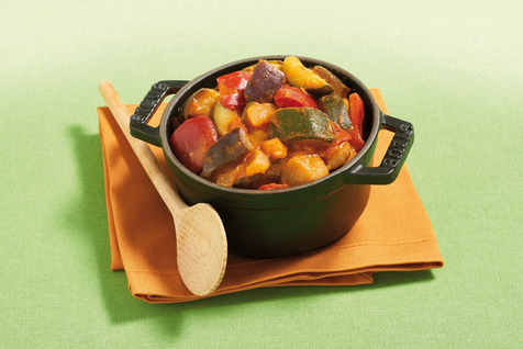 Poêlée de ratatouille cuisinée à l'huile d'olive