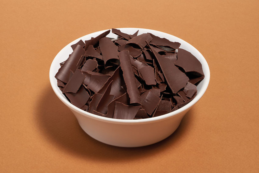 Zwarte chocoladekrullen