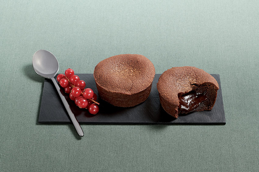 Moelleux met smeltende chocoladekern