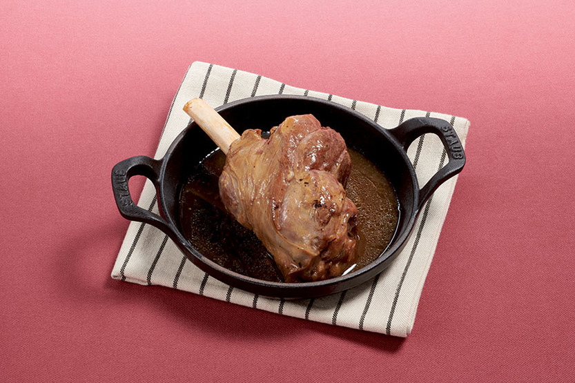 Souris d'agneau rôtie et son jus au thym