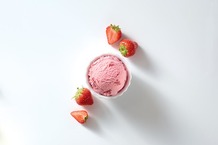Crème glacée coeur de fraise