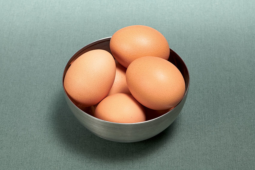 Eieren, medium, op eiertray