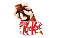 Hoorntje Kit Kat vanille-cacao