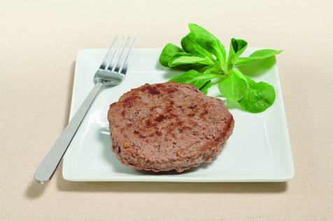 Steak haché marqué cuit