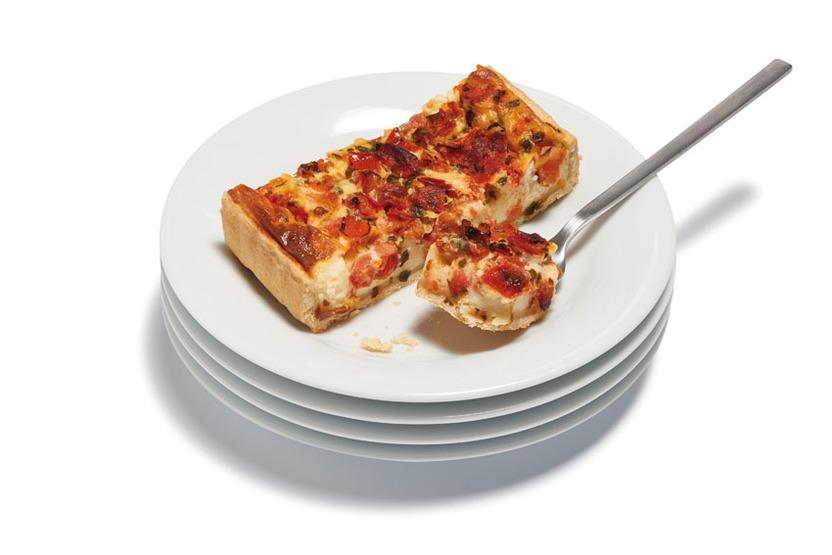 Quiche tomate et chèvre