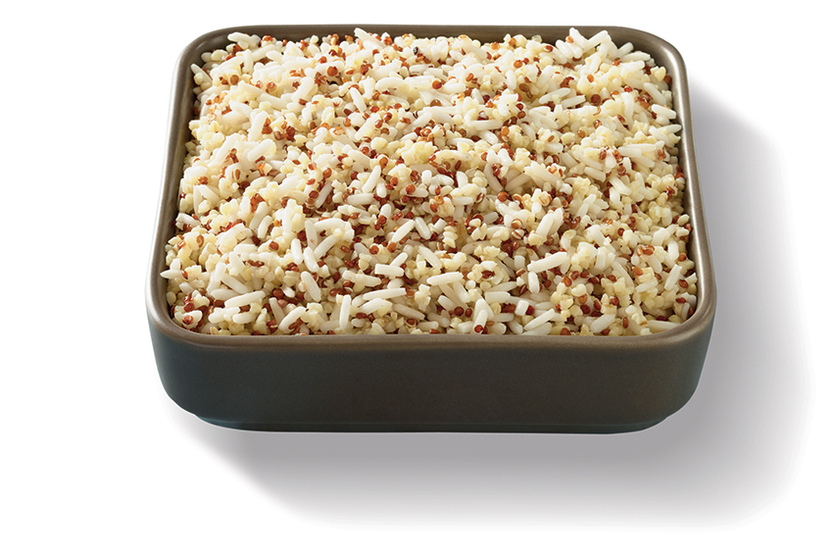 Trio van gekookte rijst, bulgur en quinoa, gekruid BIO